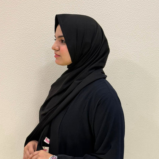 Premium Jersey Hijab Black