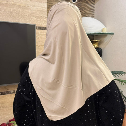 Sand Beige Armani Crepe Hijab