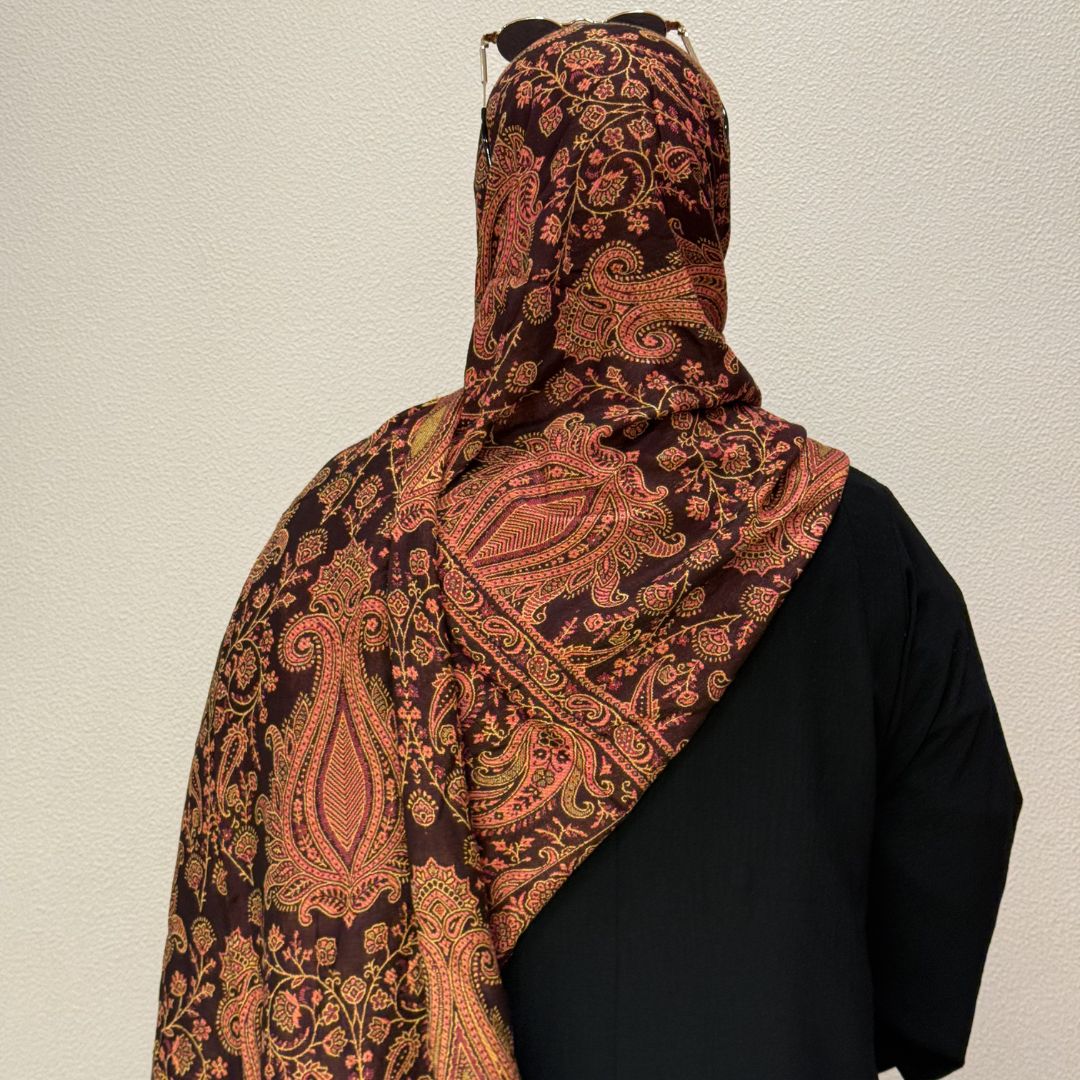 Rust Orange Pashmina Shawl
