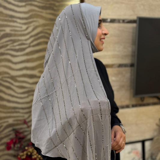Instant Grey Turkish Hijab