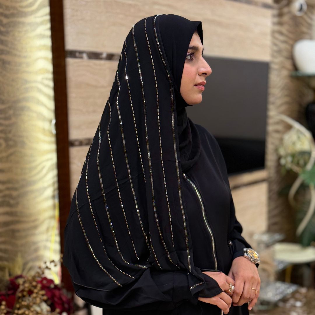 Instant Black Turkish Hijab