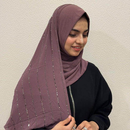 Instant mauve pink Turkish Hijab
