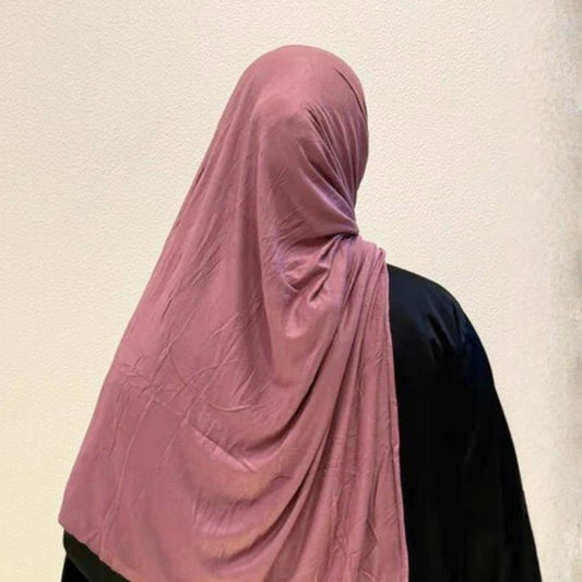 Dark Pink Bamboo Jersey Hijab for Women β Premium Soft Stretch Modest Scarf