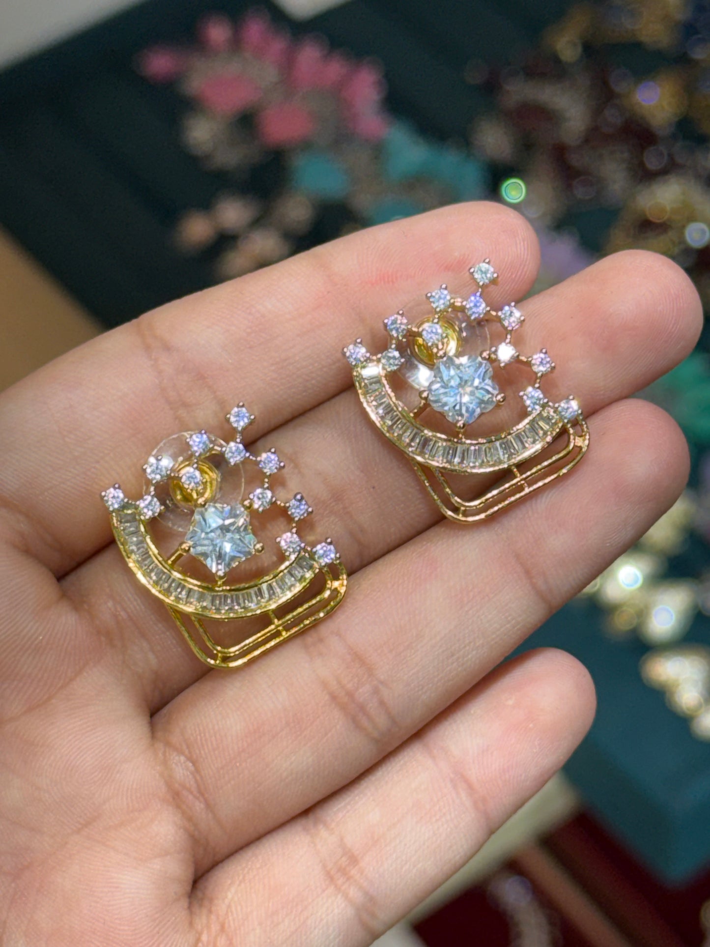 American diamond earrings