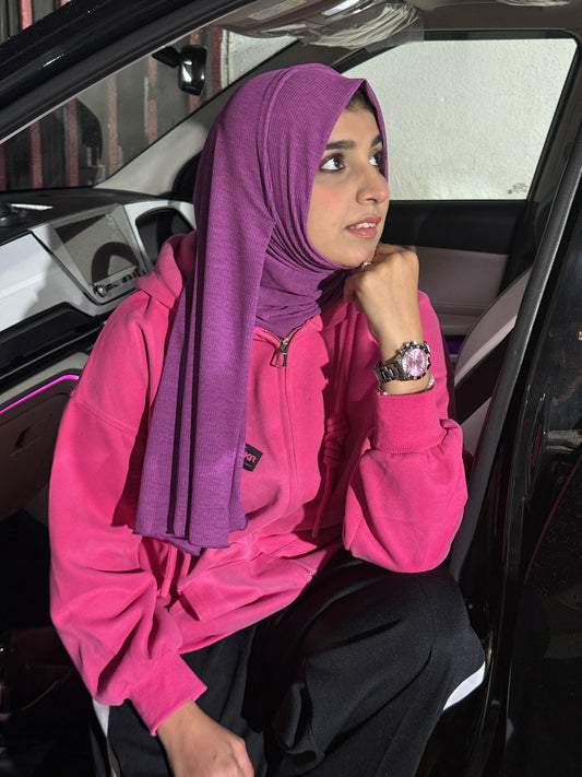 Berry Purple hkr jersey hijab