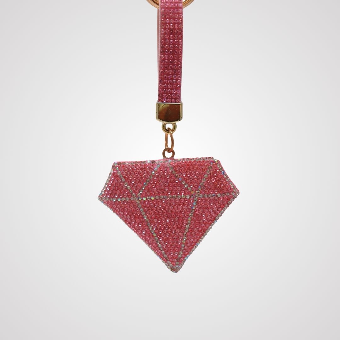 Glitter Diamond Heart Keychain