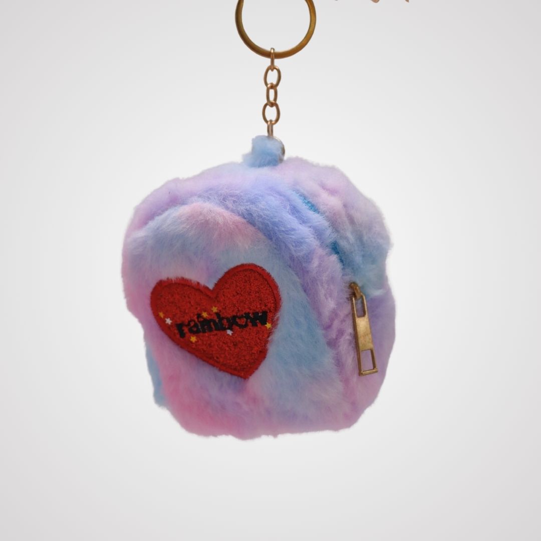 Plush Heart Face Keychain