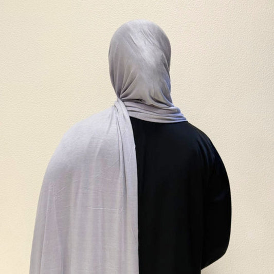 Silver Bamboo Jersey Hijab
Enhance your modest wardrobe with this premium silver bamboo jersey hijab, designed for elegance, comfort, and effortless everyday wear.
Crafted from soft bamboo jersey fabric, it offers breathable comfort, natural stretch, and a graceful drapeβperfect for daily wear, office looks, travel, festive occasions, and special events.