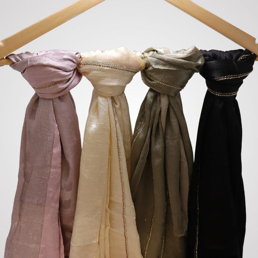 STONE WORK CHIFFON HIJAB