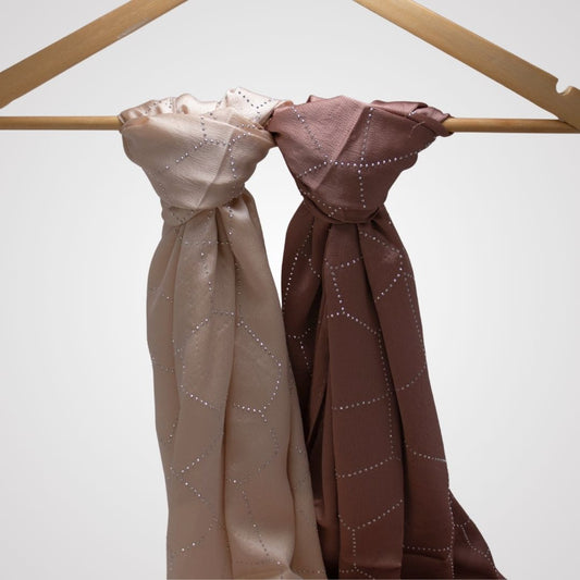 STONE WORK GEORGETTE HIJAB