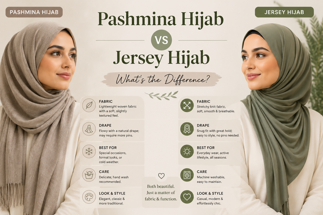 Pashmina Hijab vs Jersey Hijab: What's the Difference?