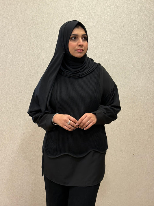 Korean style shirt black