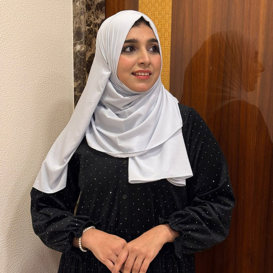 Pearl White Armani Crepe Hijab
