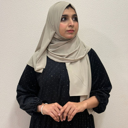 Mushroom Beige Armani Crepe Hijab