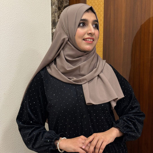 Brown Armani Crepe Hijab