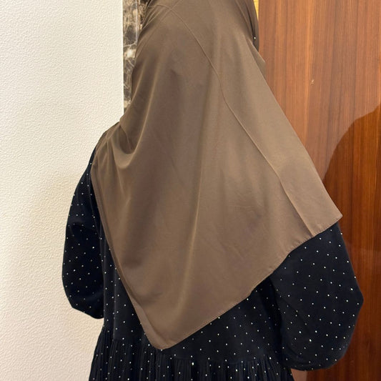 Brown Armani Crepe Hijab