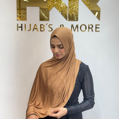 Caramel Brown No-Pin Jersey Hijab
