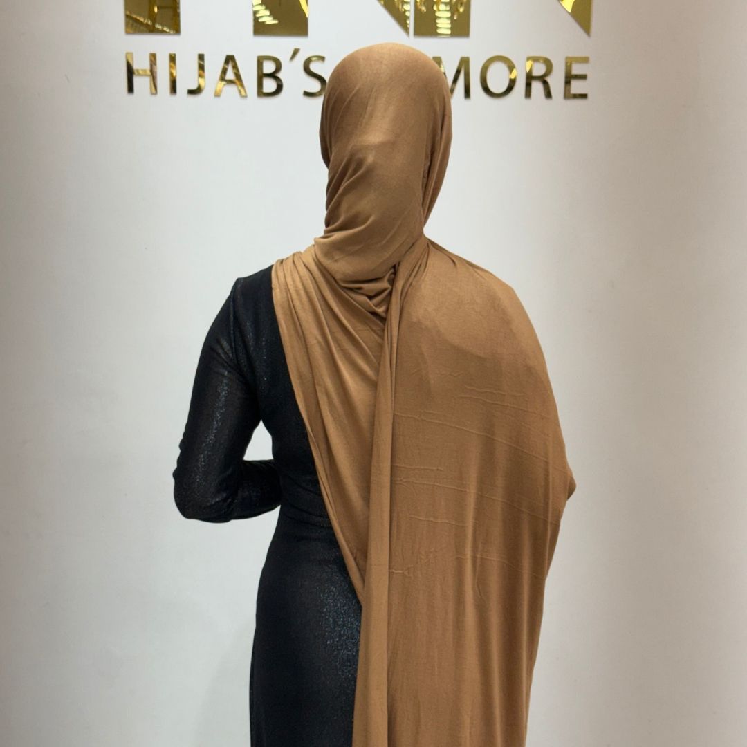 Caramel Brown No-Pin Jersey Hijab