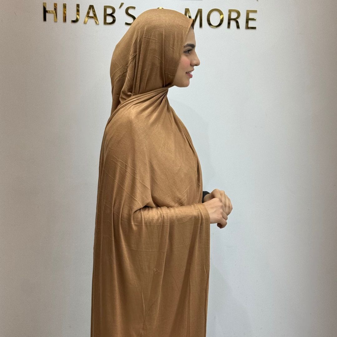 Caramel Brown No-Pin Jersey Hijab