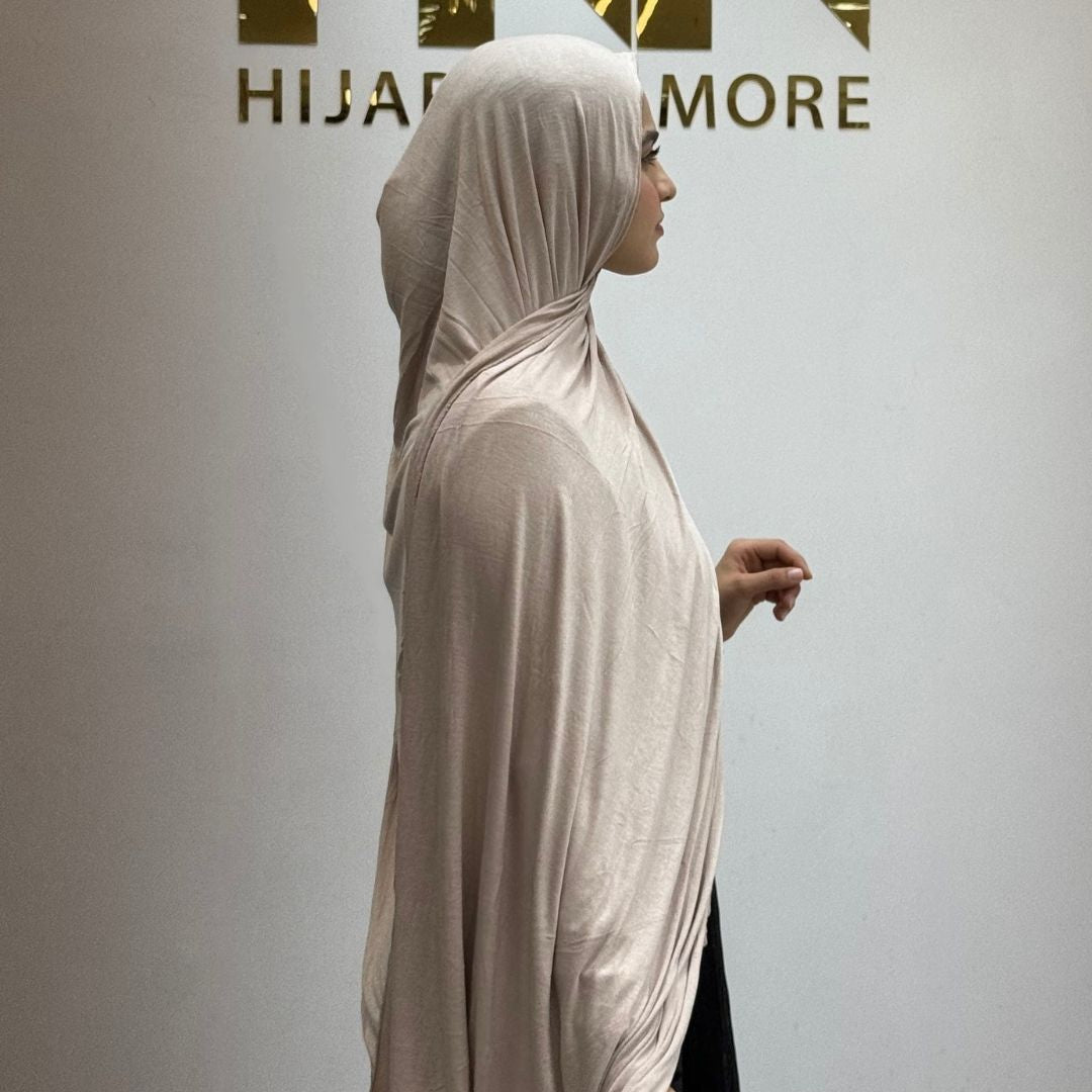 Pearl Beige No-Pin Jersey Hijab