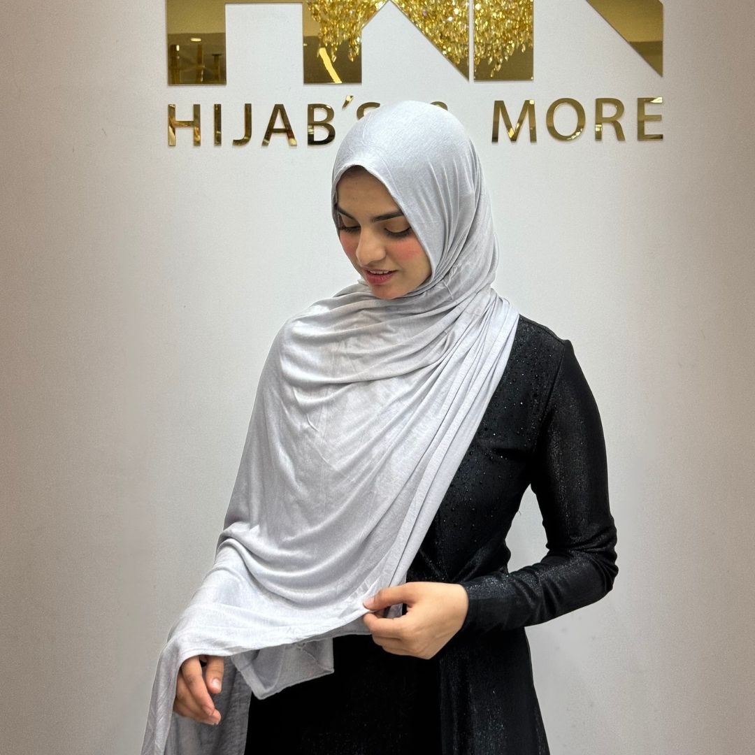 Silver Grey No-Pin Jersey Hijab