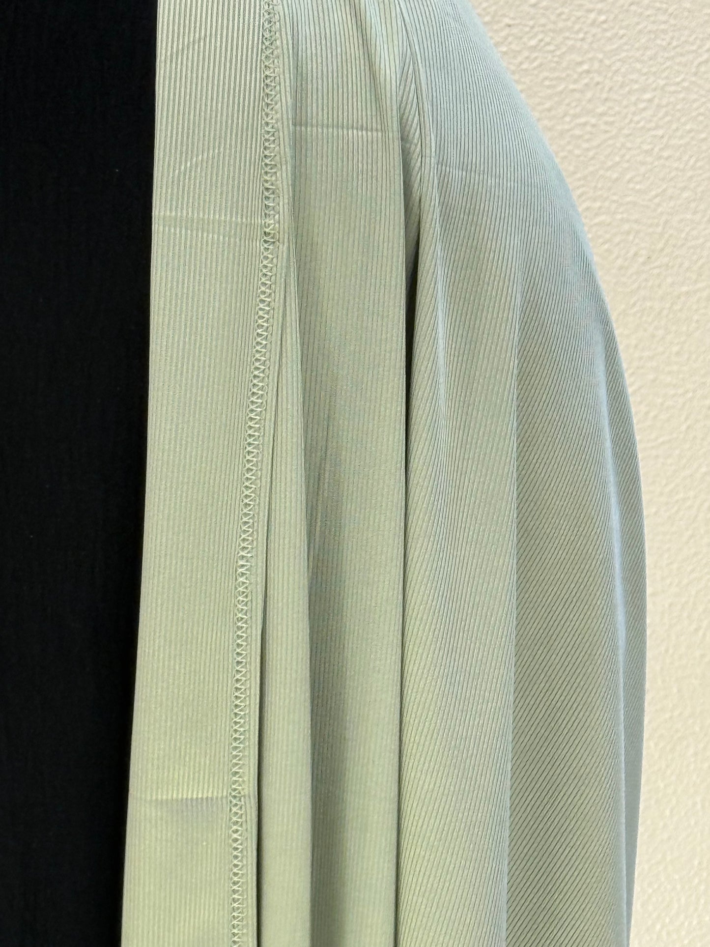 Comfortable full-coverage pastel green hijab for casual and formal looks