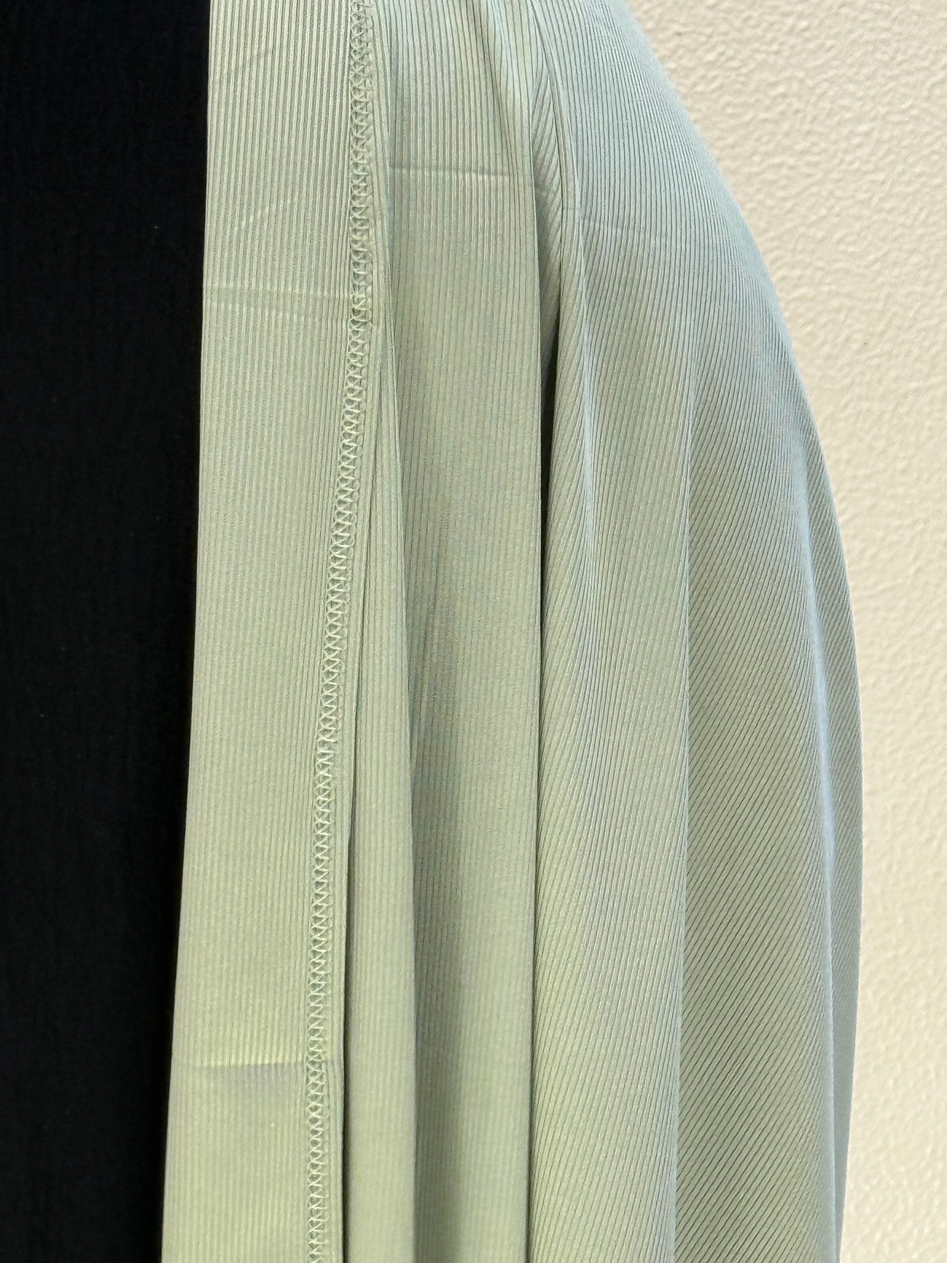 Comfortable full-coverage pastel green hijab for casual and formal looks