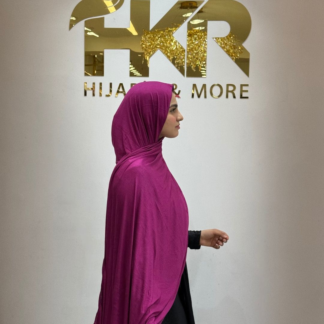 Royal Magenta No-Pin Jersey Hijab