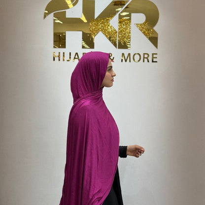 Royal Magenta No-Pin Jersey Hijab