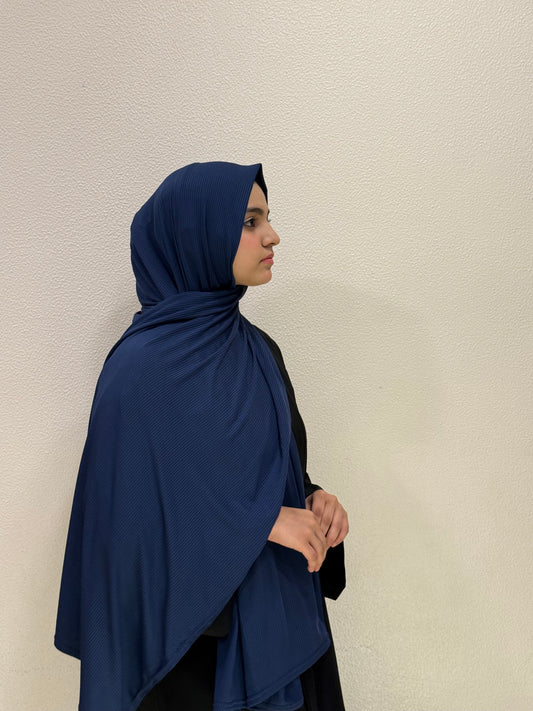 Ribbed Jersey Dark Blue