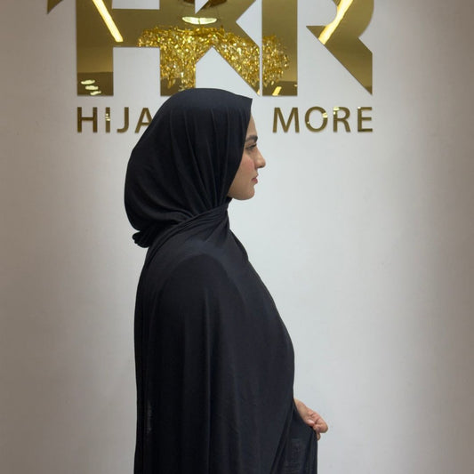 Black No-Pin Jersey Hijab