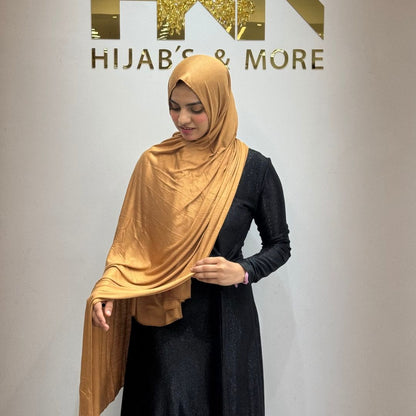 Golden Caramel No-Pin Jersey Hijab