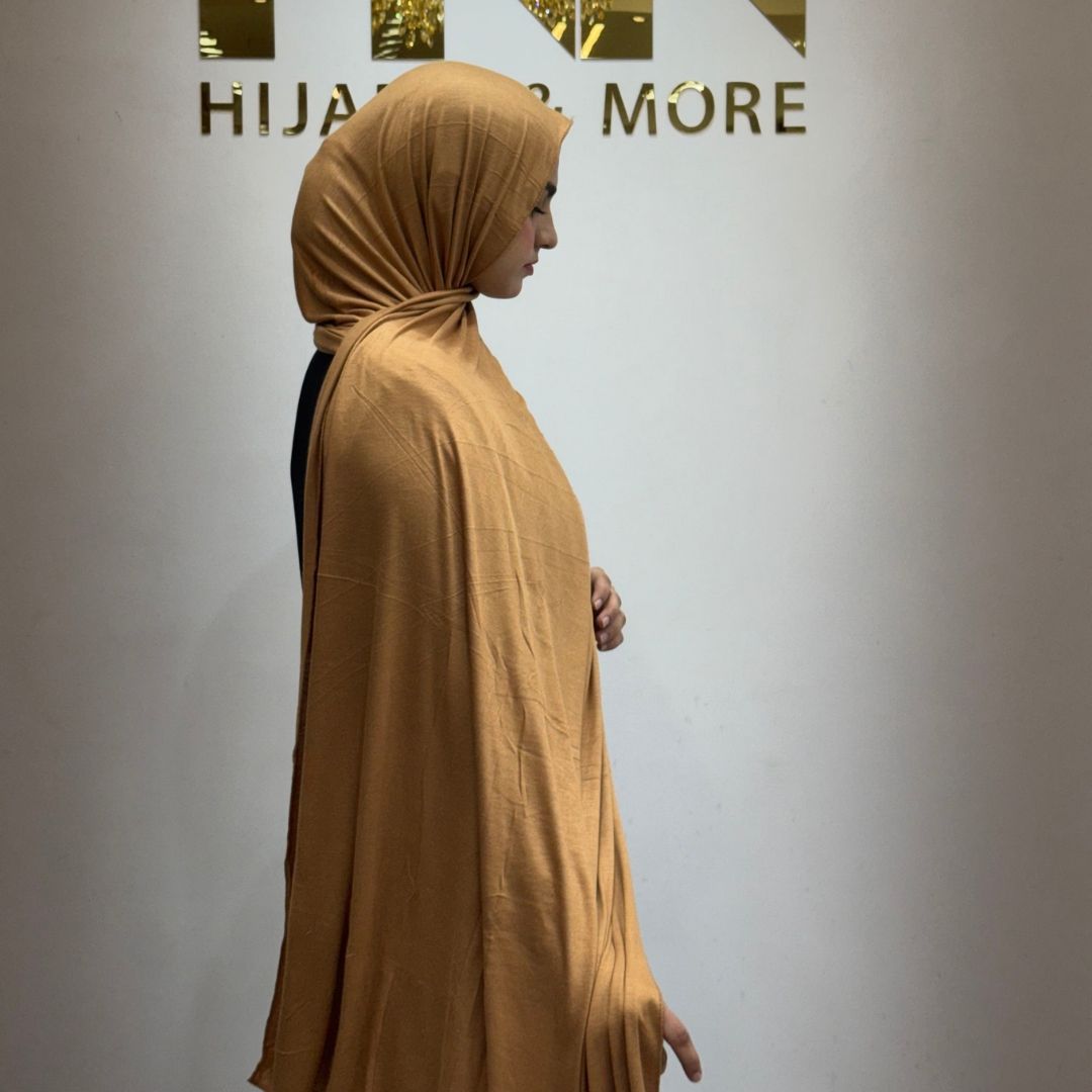 Golden Caramel No-Pin Jersey Hijab