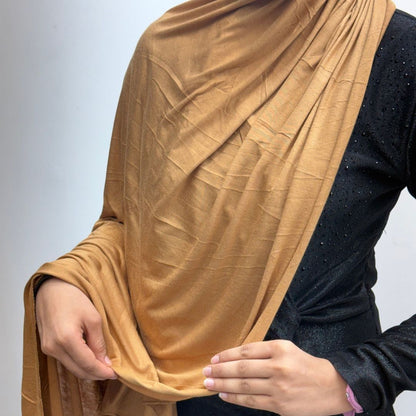 Golden Caramel No-Pin Jersey Hijab