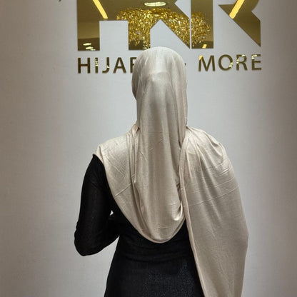Champagne Beige No-Pin Jersey Hijab