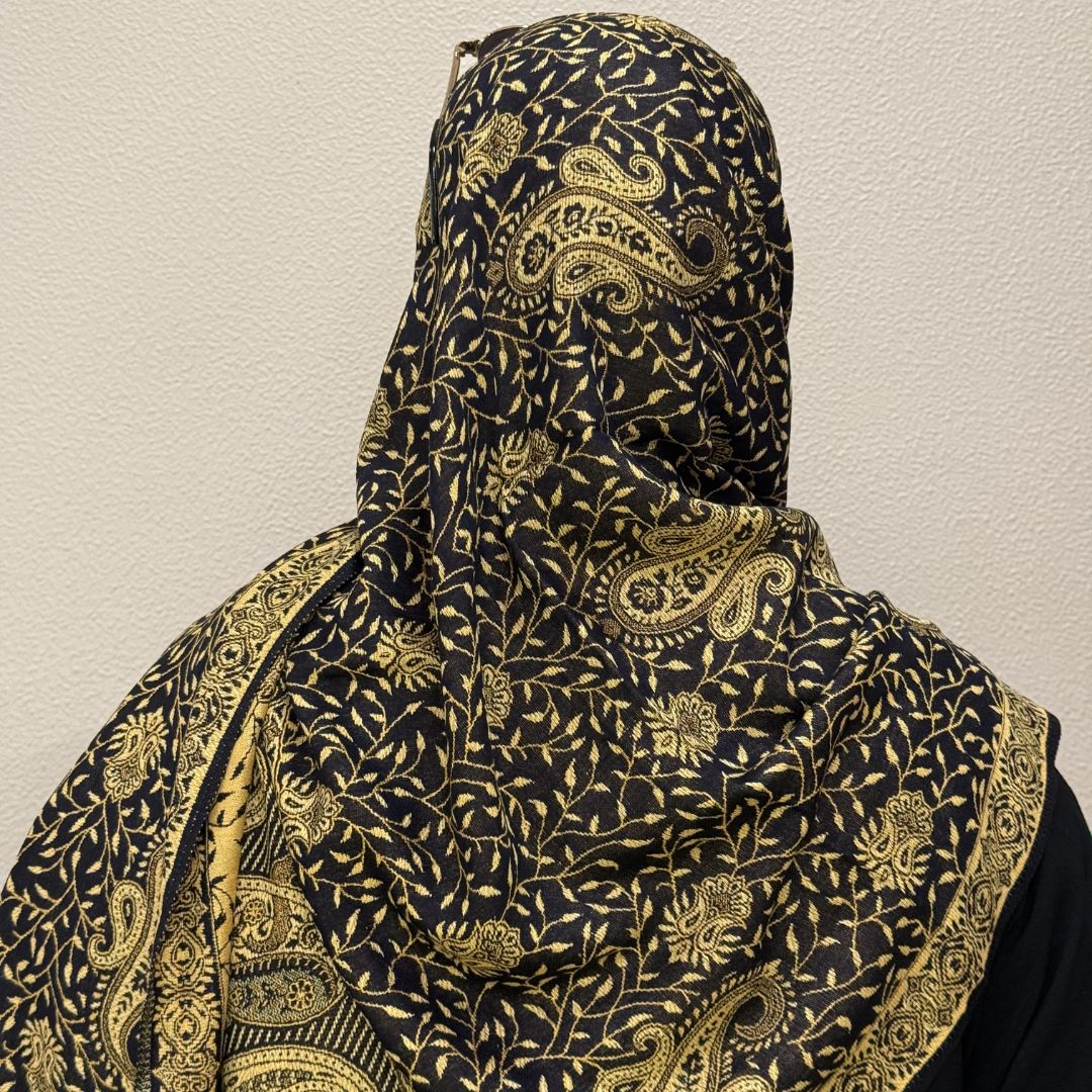 Gold Paisley Pashmina Shawl