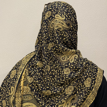 Gold Paisley Pashmina Shawl