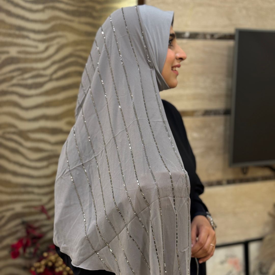 Instant Grey Turkish Hijab