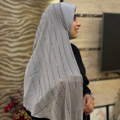 Instant Grey Turkish Hijab