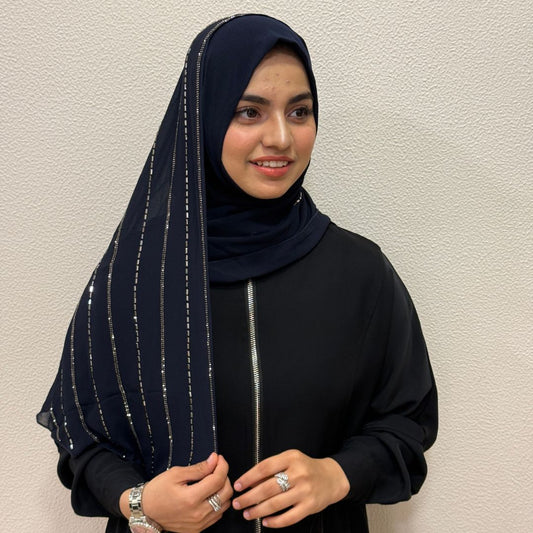 Instant Blue Turkish Hijab