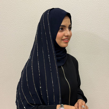 Instant Blue Turkish Hijab