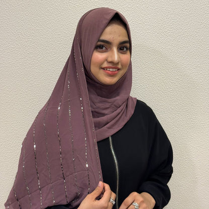 Instant mauve pink Turkish Hijab