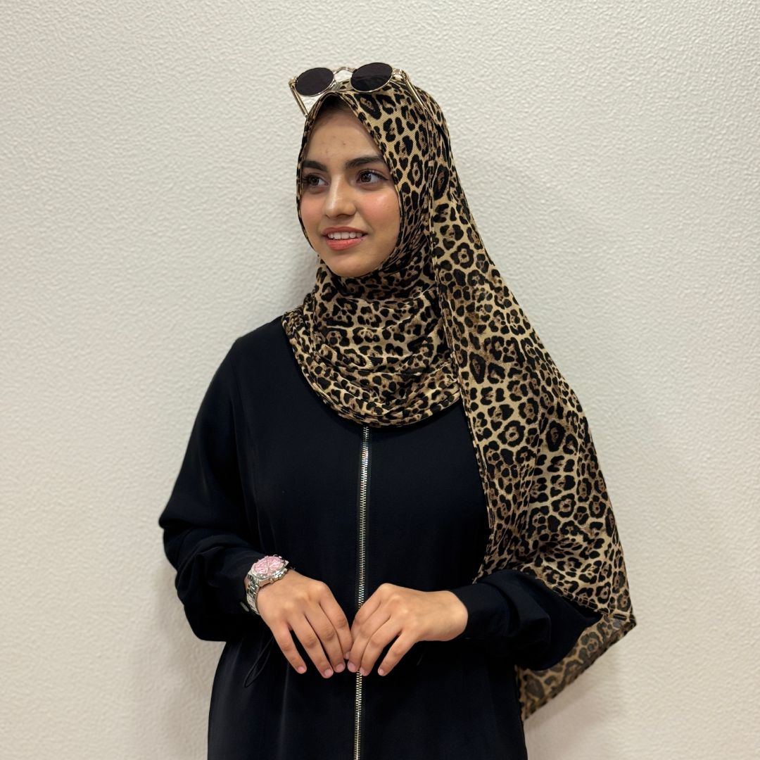 Leopard Print Jersey  Hijab