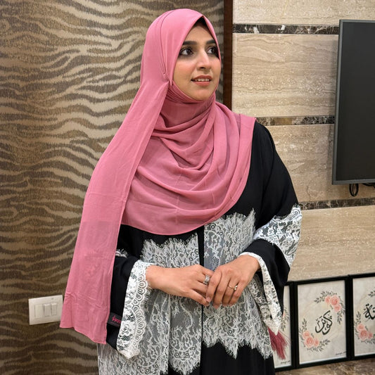 Instant Malaysian Georgette Pink Hijab