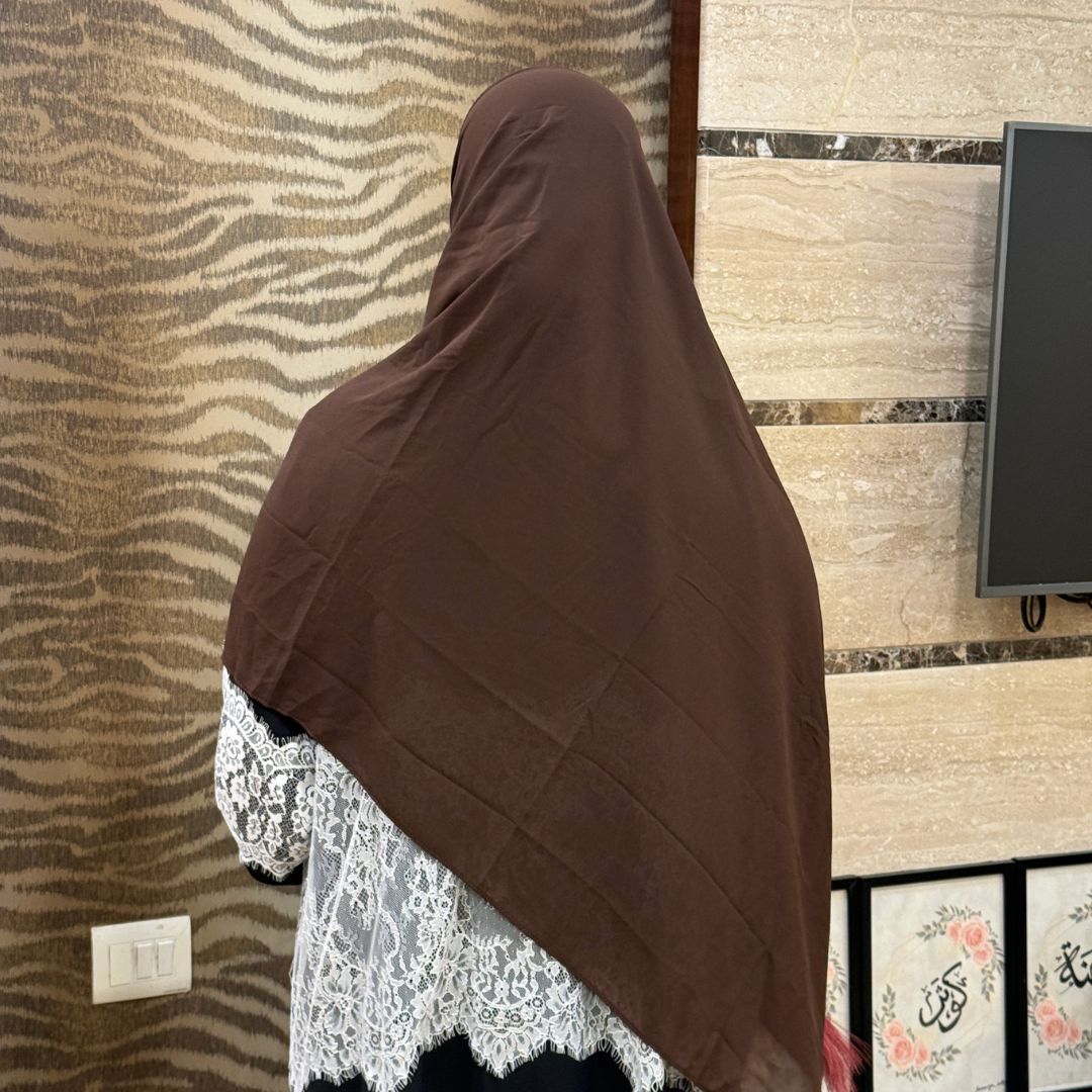 Instant Malaysian Georgette Dark Brown Hijab