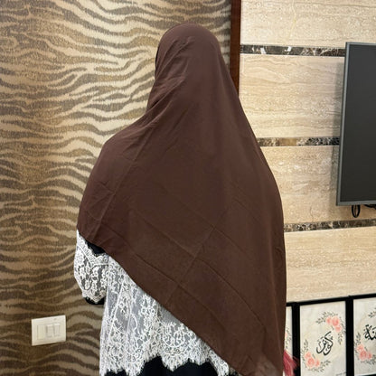Instant Malaysian Georgette Dark Brown Hijab