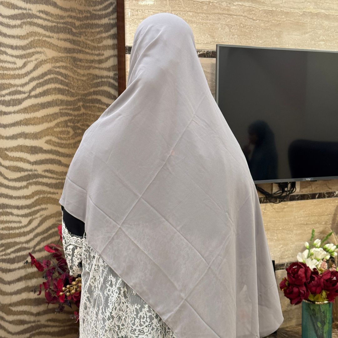 Instant Malaysian Georgette Grey Hijab