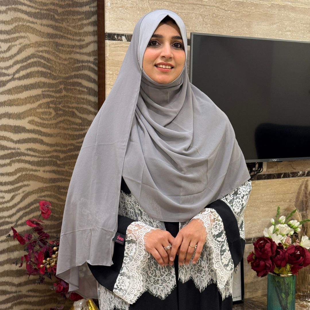 Instant Malaysian Georgette Grey Hijab