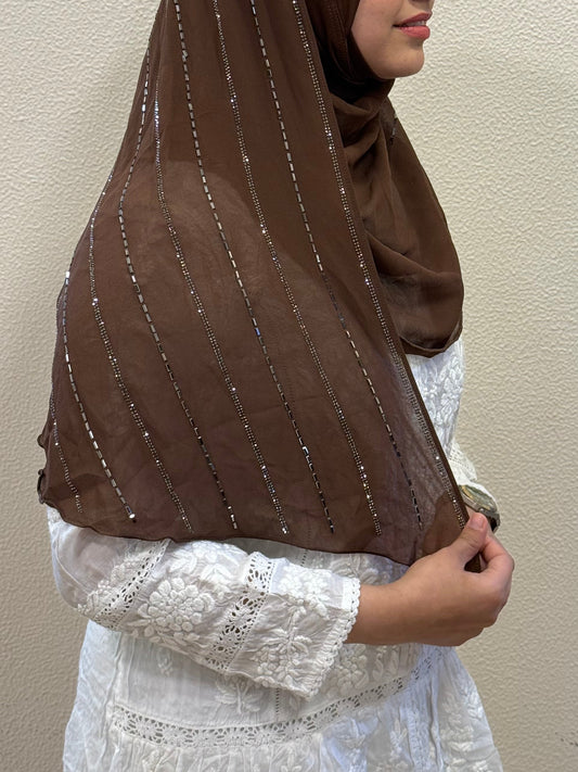 Instant Turkish hijab brown