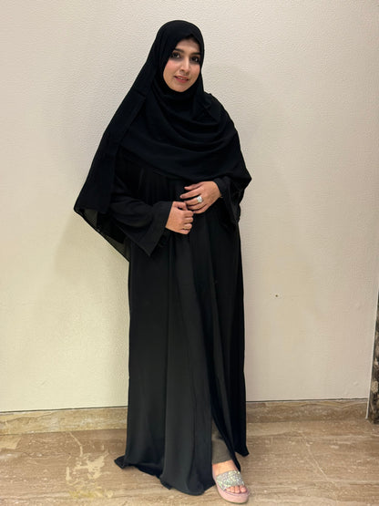 Korean Nida abaya (black )